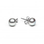 Cercei perle naturale argintii 7 mm si argint DiAmanti EFB07-G-G
